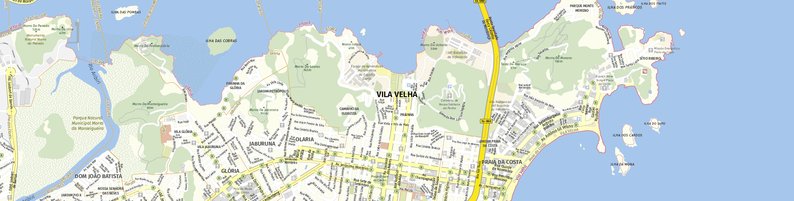 Stadtplan Vila Velha zum Downloaden.