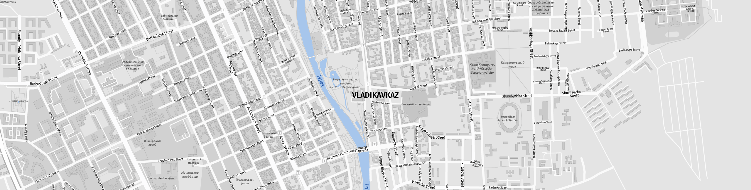 Stadtplan Wladikawkas zum Downloaden.