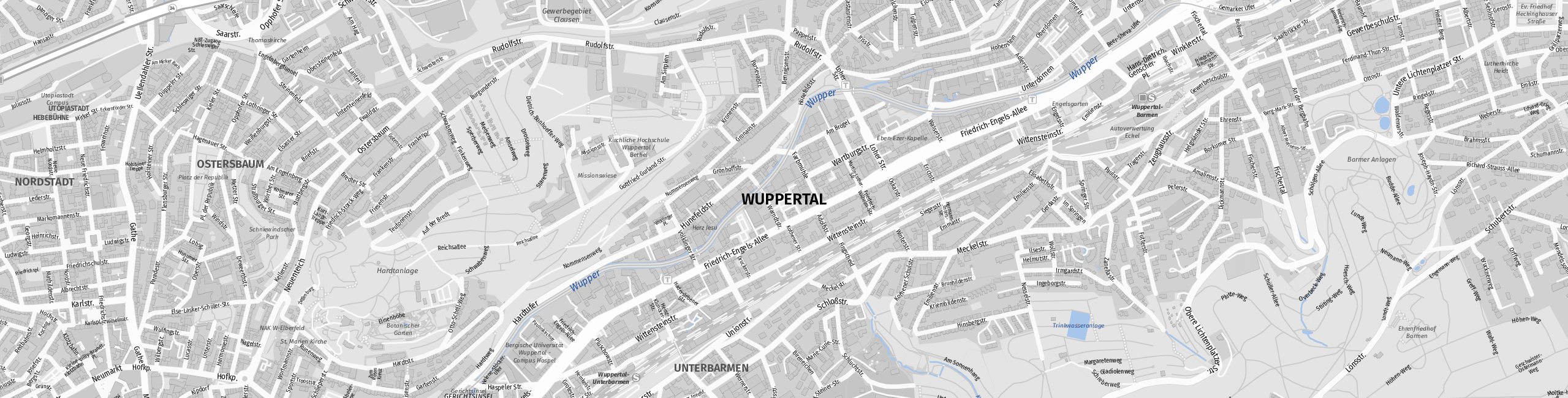 Stadtplan Wuppertal zum Downloaden.