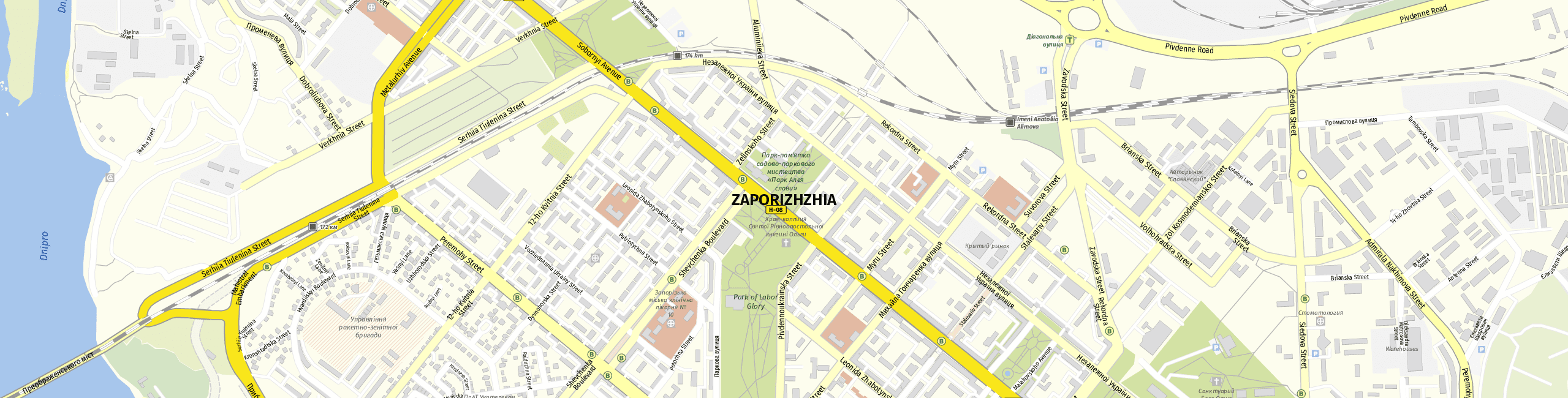 Stadtplan Saporischschja zum Downloaden.