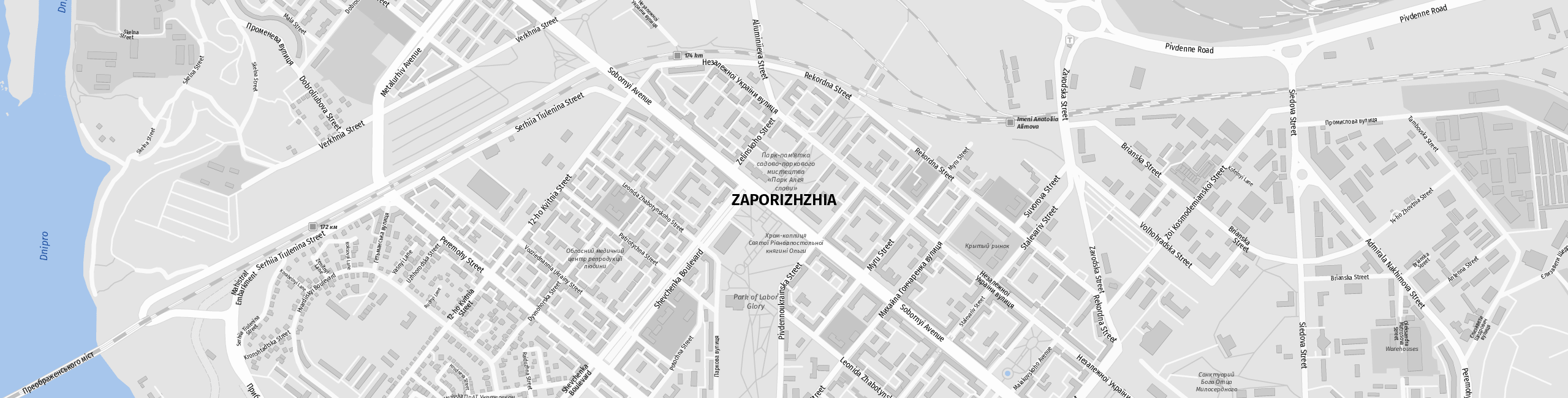 Stadtplan Zaporizhzhia zum Downloaden.