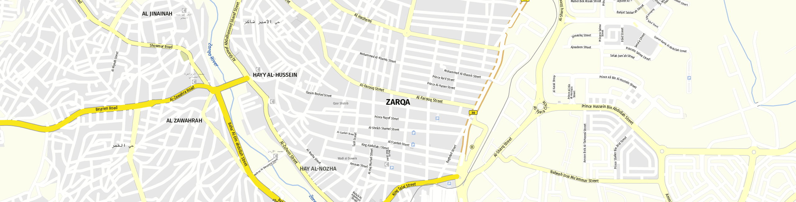 Stadtplan Zarka zum Downloaden.