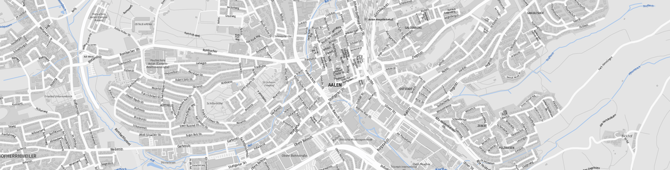 Stadtplan Aalen zum Downloaden.