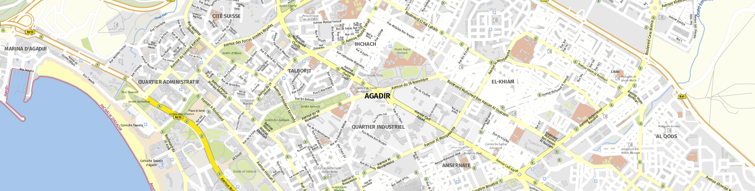 Stadtplan Agadir zum Downloaden.