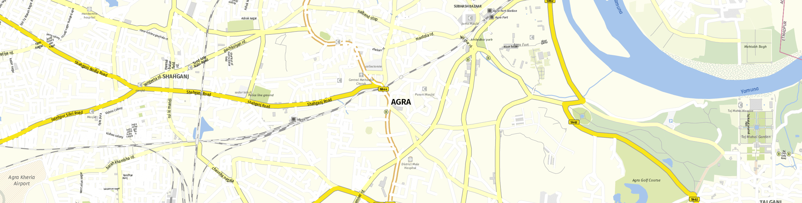 Stadtplan Agra zum Downloaden.