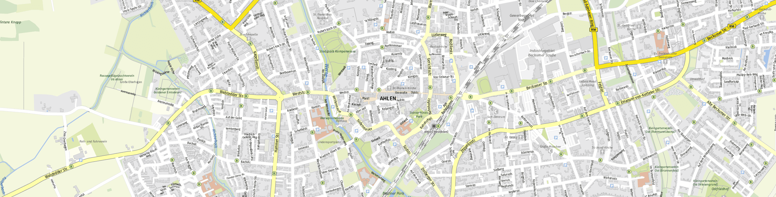 Stadtplan Ahlen zum Downloaden.
