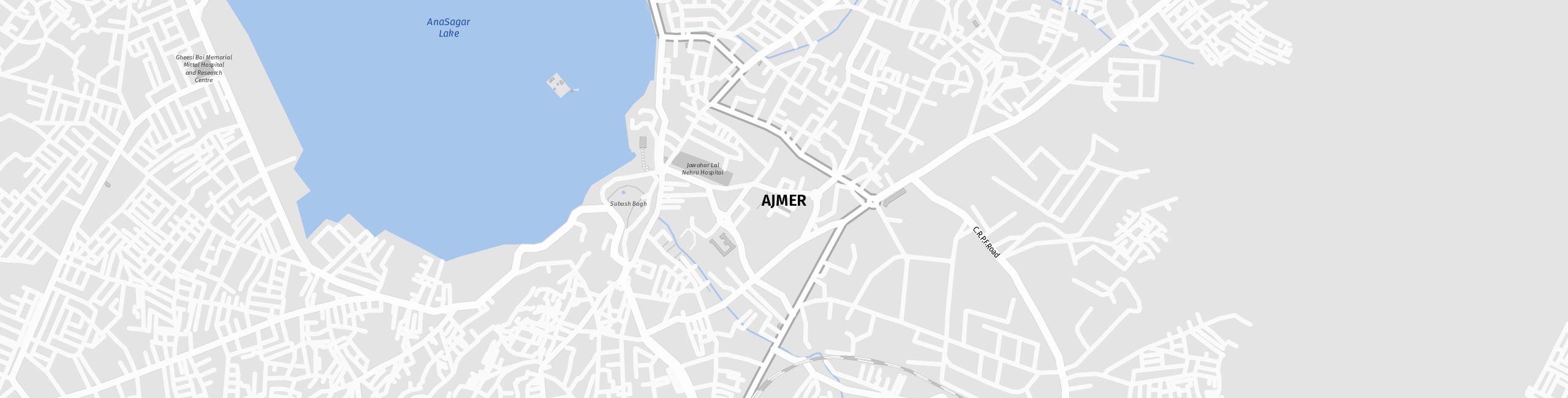 Stadtplan Ajmer zum Downloaden.