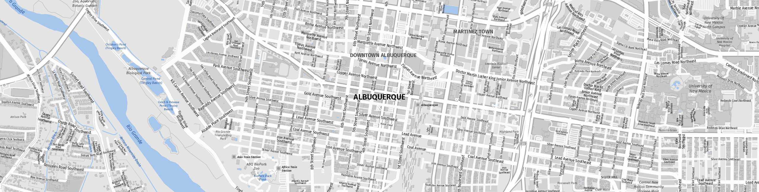 Stadtplan Albuquerque zum Downloaden.