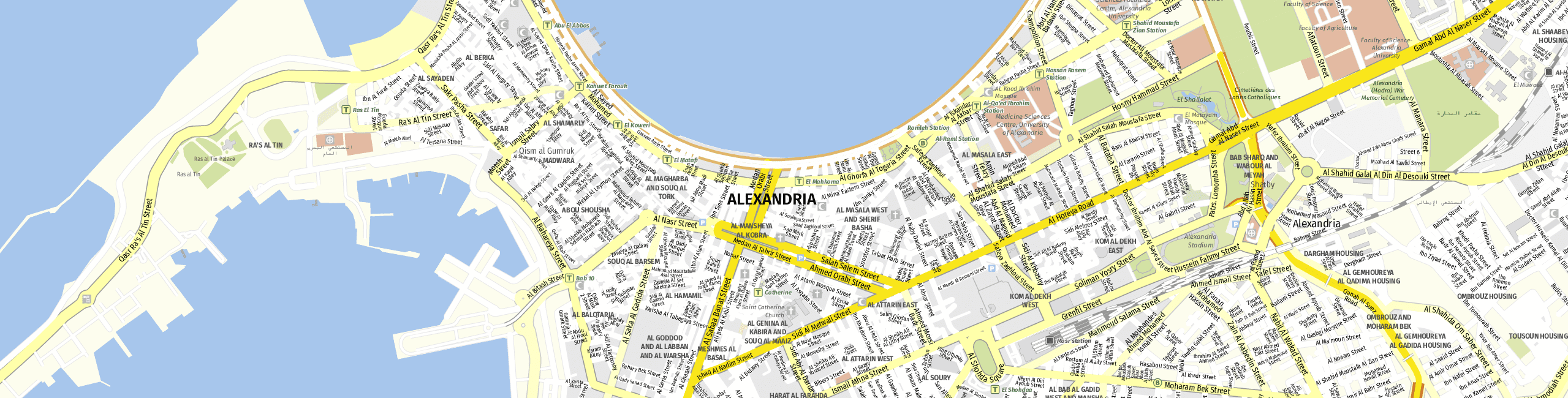 Stadtplan Alexandria zum Downloaden.