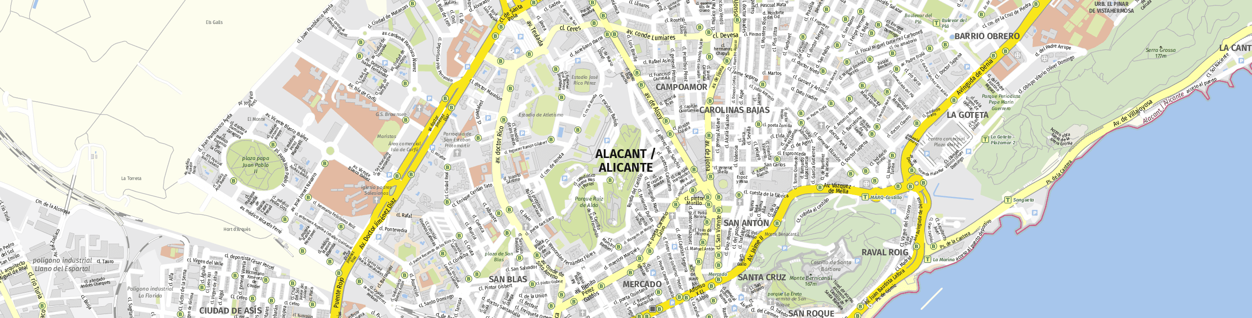 Stadtplan Alicante zum Downloaden.