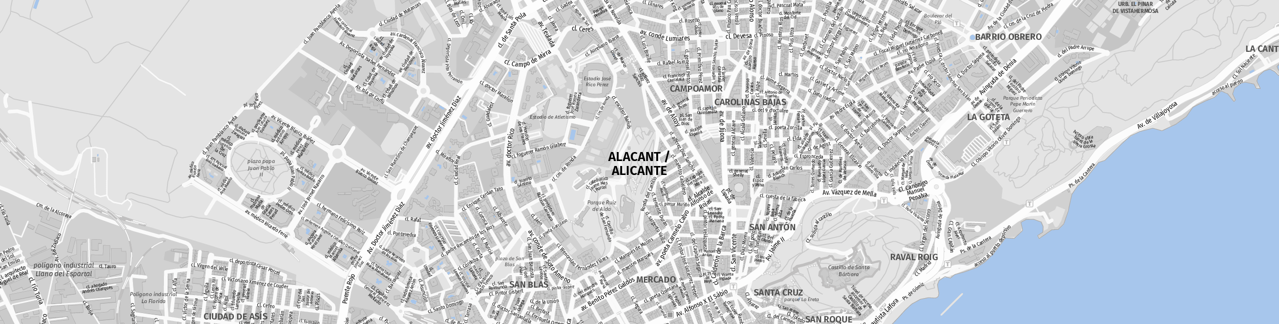 Stadtplan Alicante zum Downloaden.