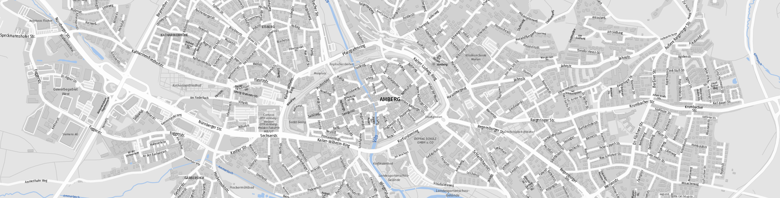 Stadtplan Amberg zum Downloaden.