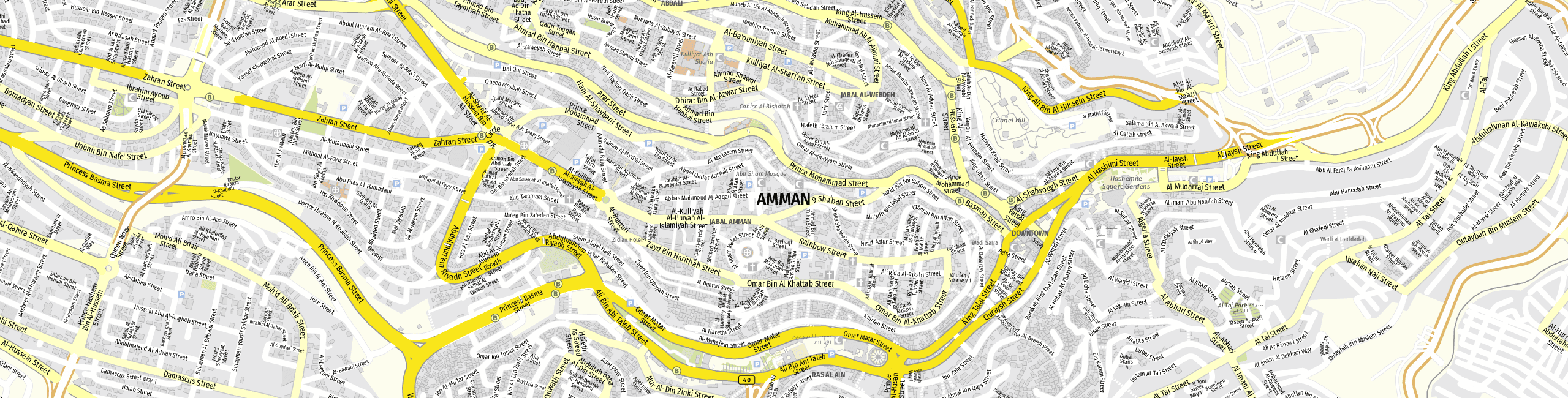 Stadtplan Amman zum Downloaden.