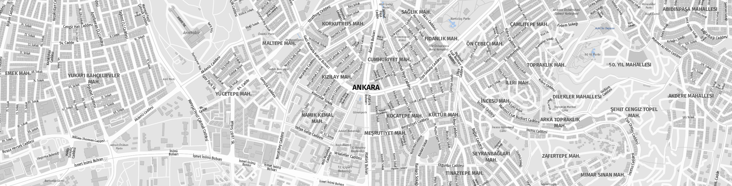Stadtplan Ankara zum Downloaden.