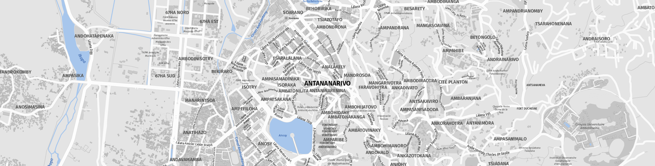 Stadtplan Antananarivo zum Downloaden.
