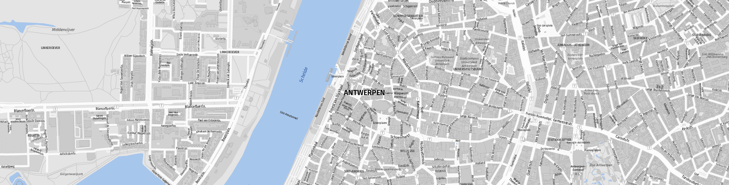 Stadtplan Anvers zum Downloaden.