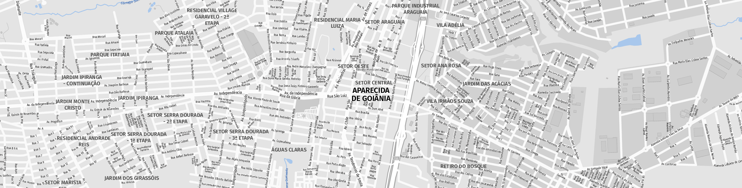 Stadtplan Aparecida de Goiânia zum Downloaden.