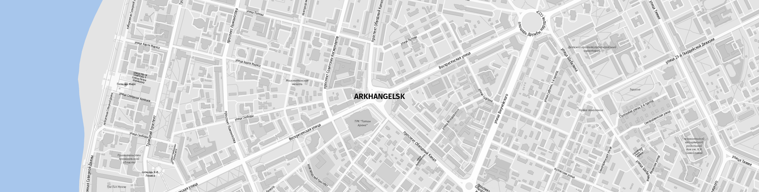 Stadtplan Archangelsk zum Downloaden.