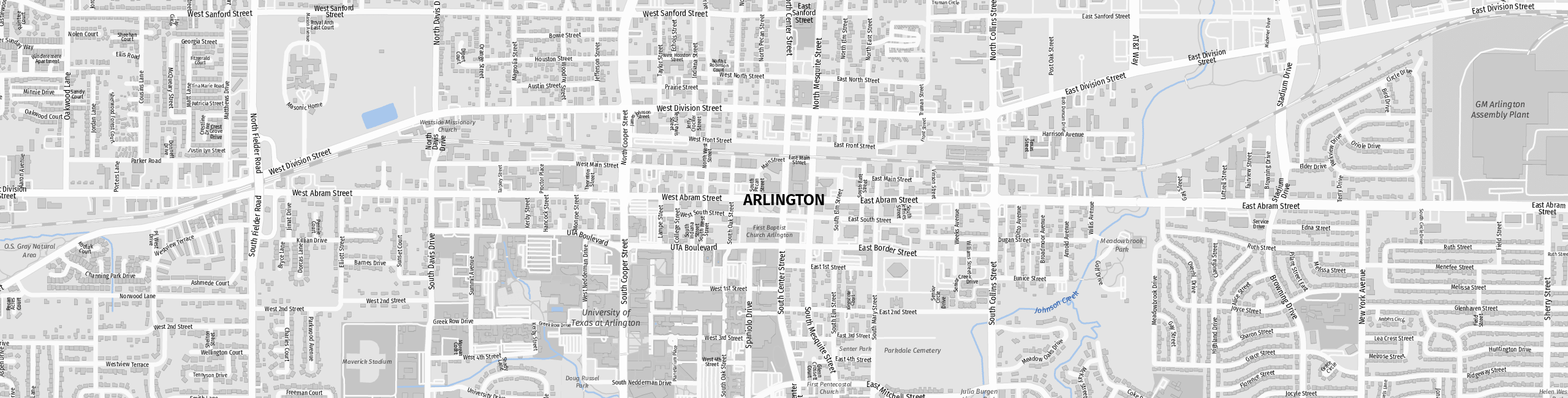 Stadtplan Arlington zum Downloaden.