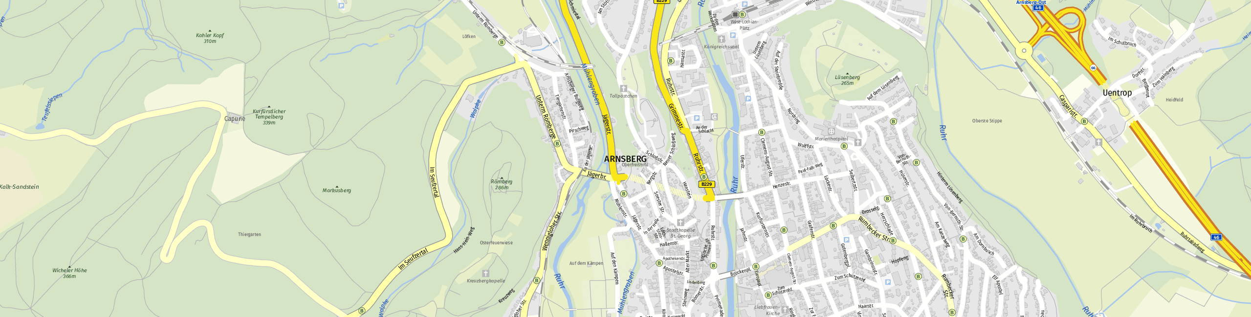 Stadtplan Arnsberg zum Downloaden.