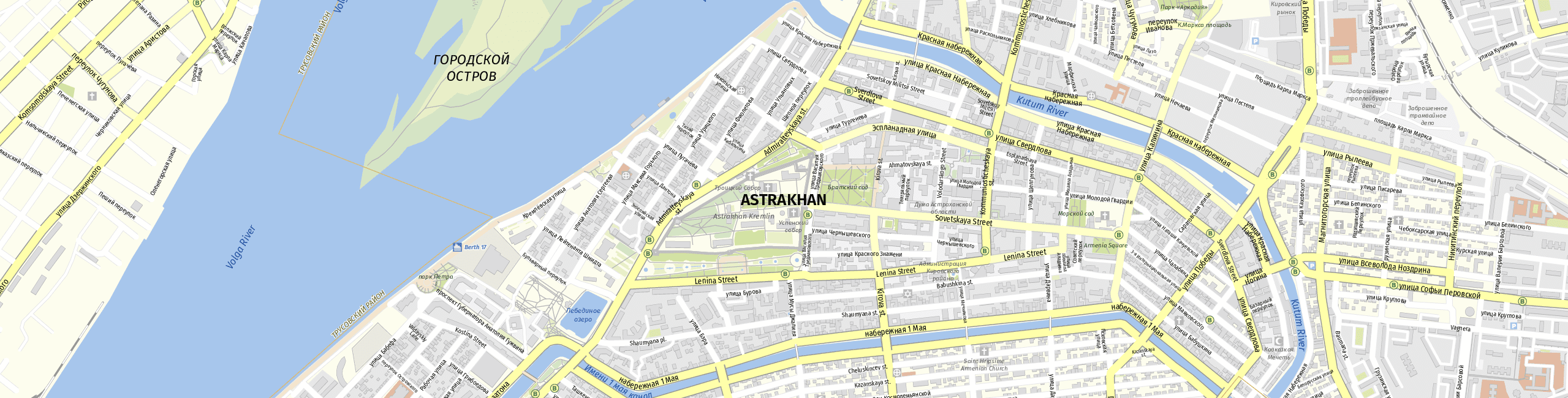 Stadtplan Astrachan zum Downloaden.