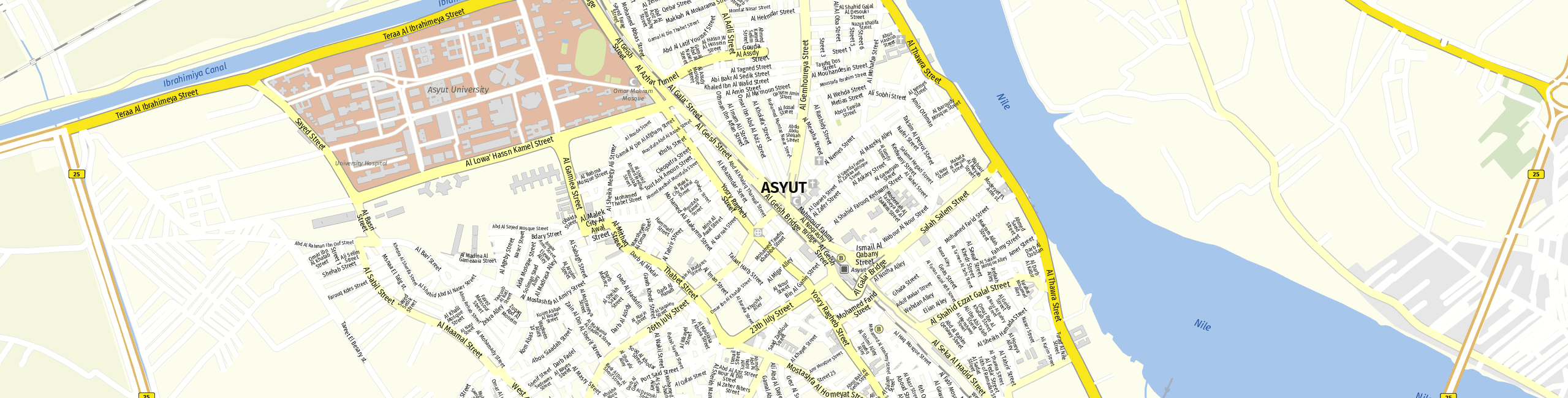 Stadtplan Asyut zum Downloaden.