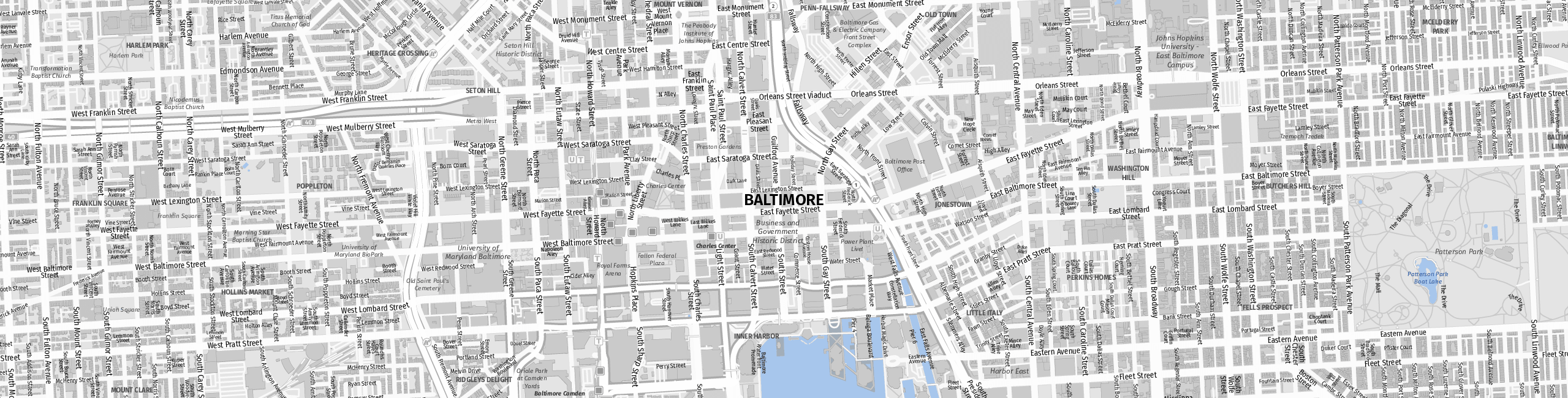 Stadtplan Baltimore zum Downloaden.