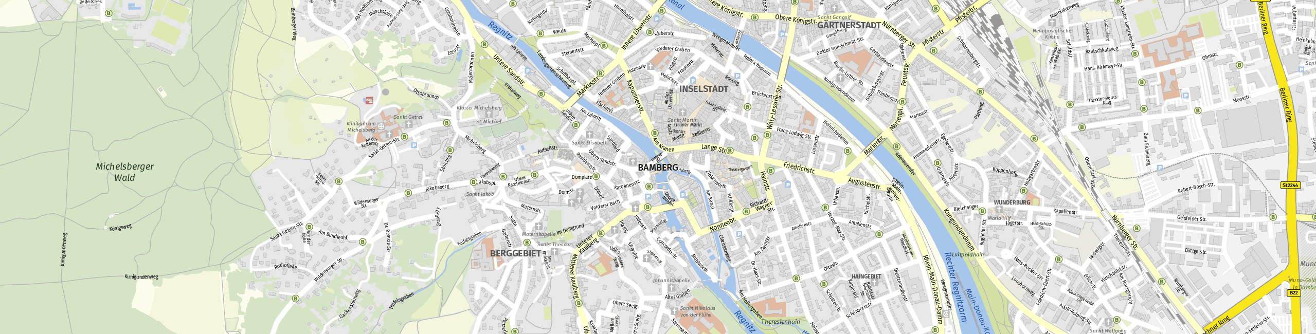 Stadtplan Bamberg zum Downloaden.
