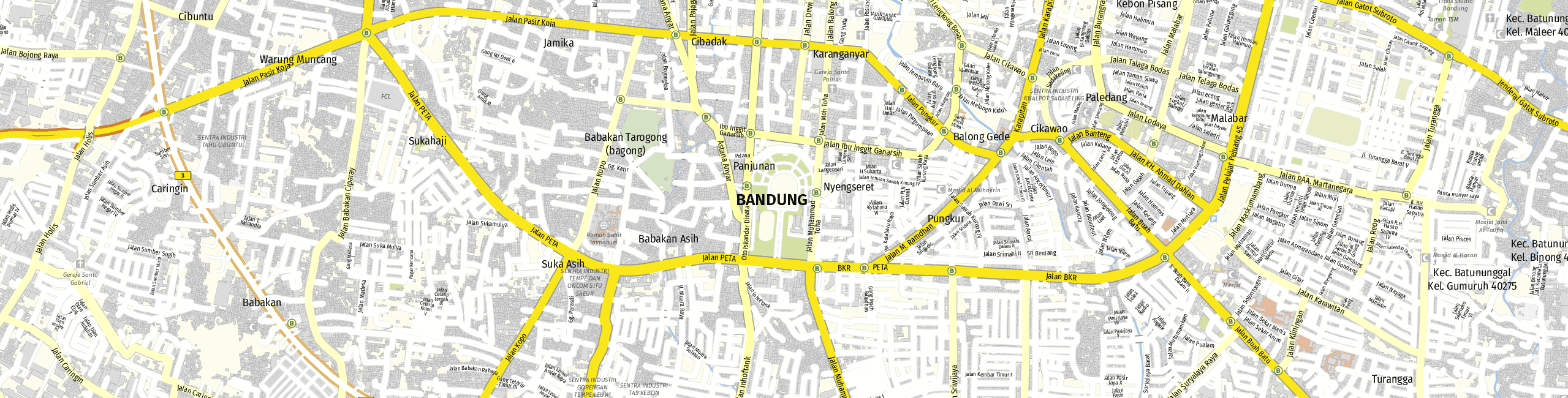 Stadtplan Bandung zum Downloaden.