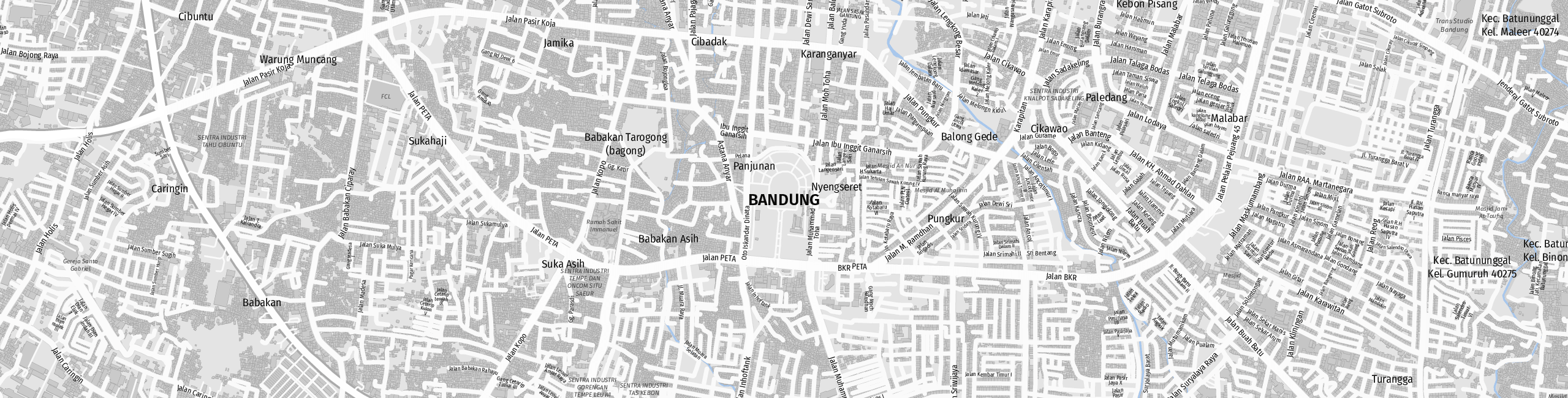 Stadtplan Bandung zum Downloaden.