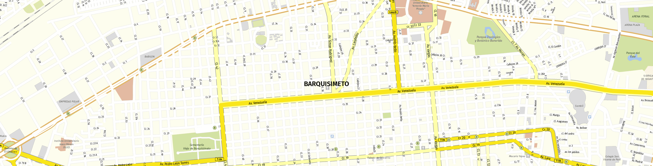 Stadtplan Barquisimeto zum Downloaden.