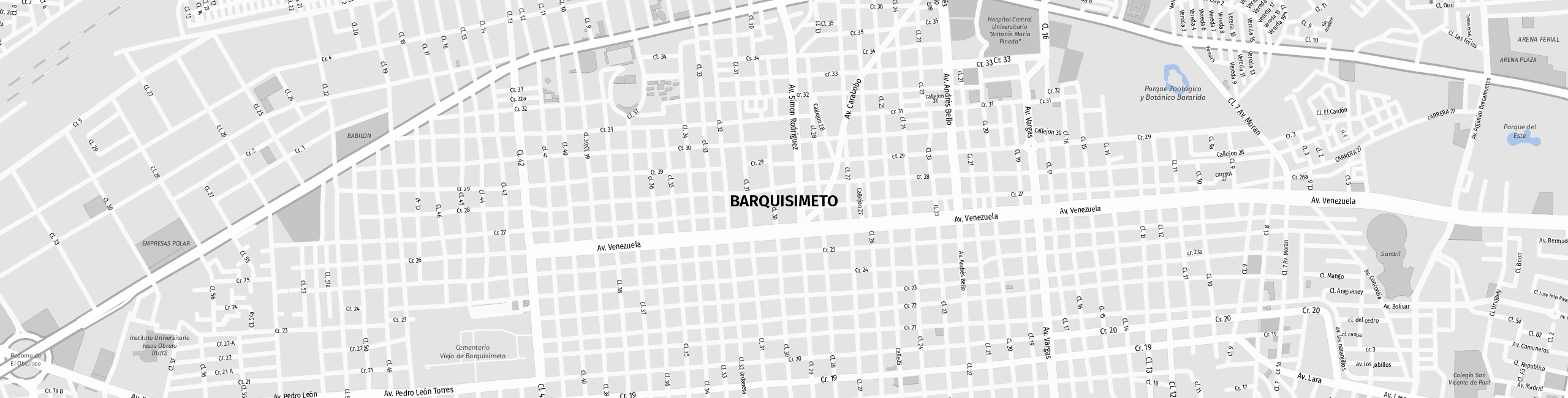 Stadtplan Barquisimeto zum Downloaden.