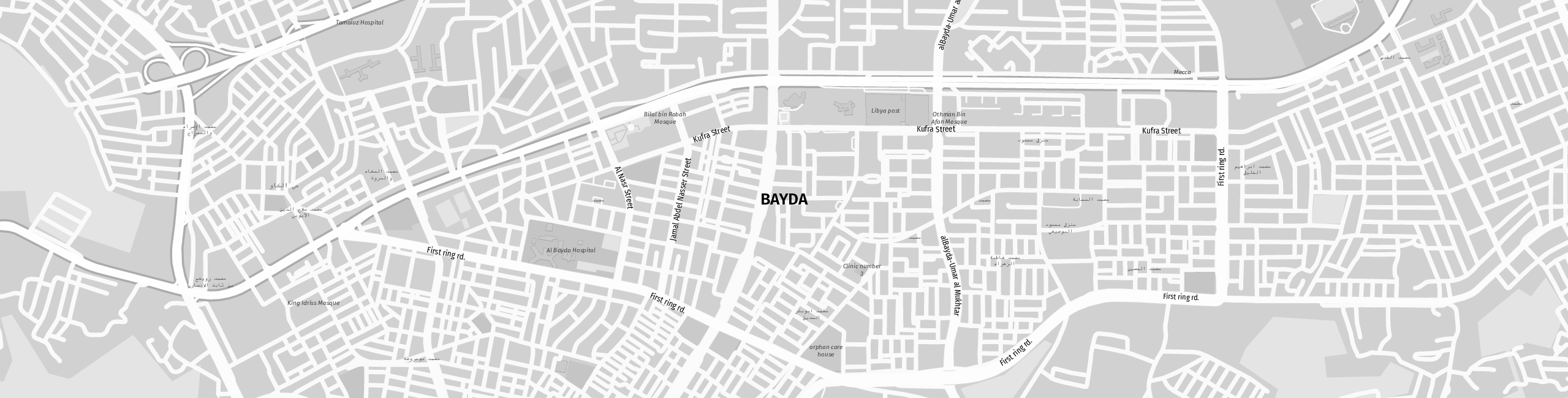 Stadtplan Bayda zum Downloaden.