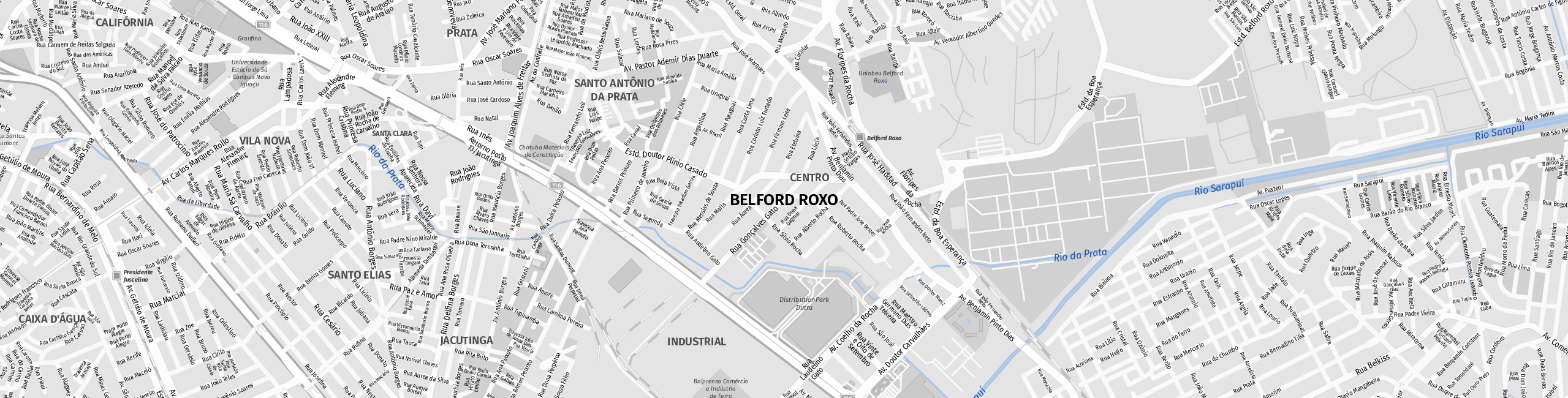 Stadtplan Belford Roxo zum Downloaden.