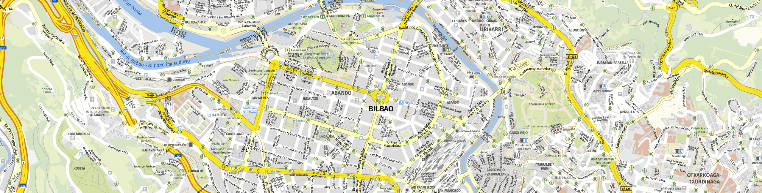 Stadtplan Bilbao zum Downloaden.