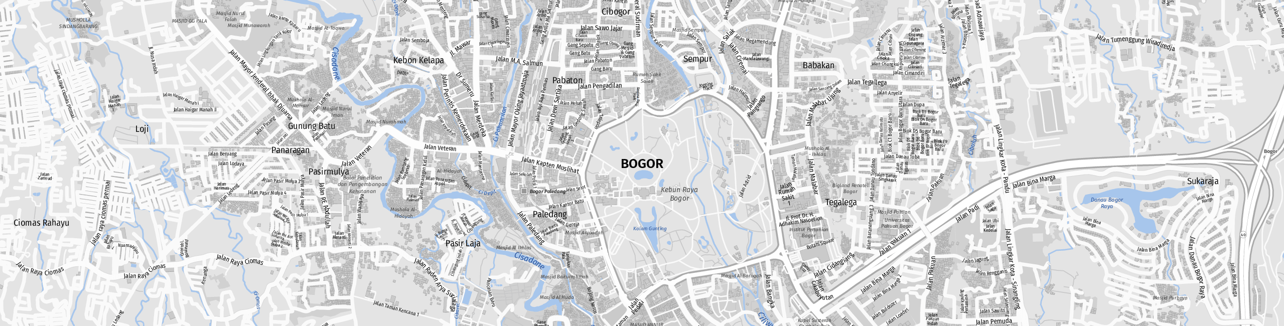 Stadtplan Bogor zum Downloaden.