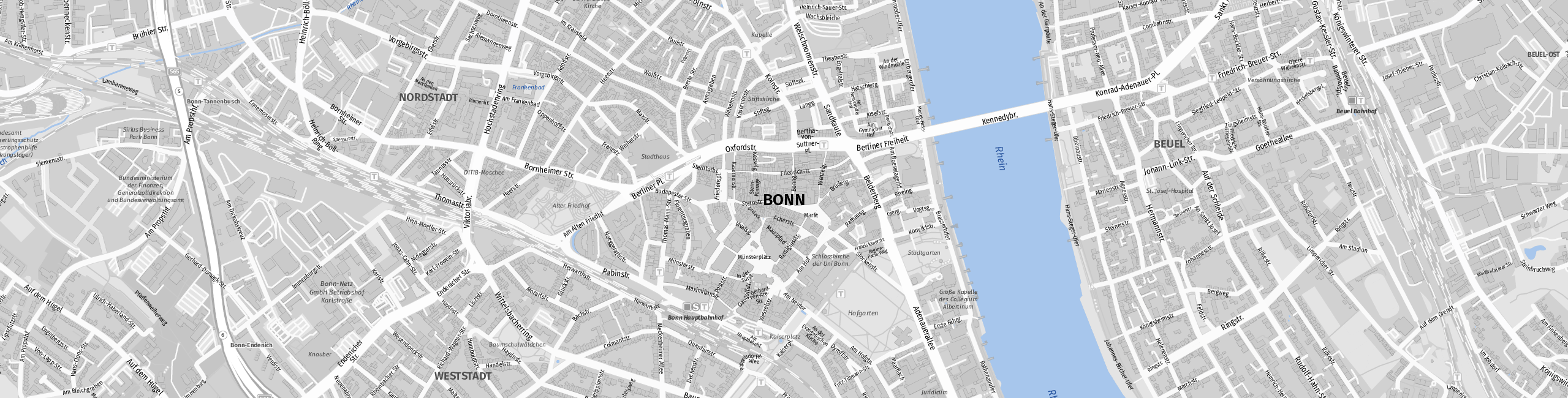Stadtplan Bonn zum Downloaden.