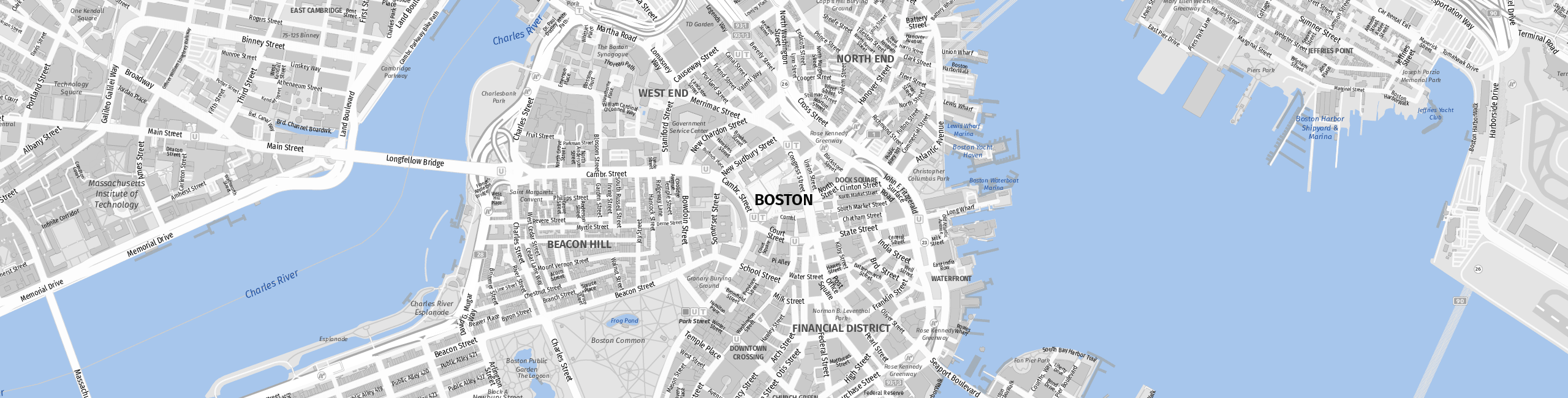 Stadtplan Boston zum Downloaden.