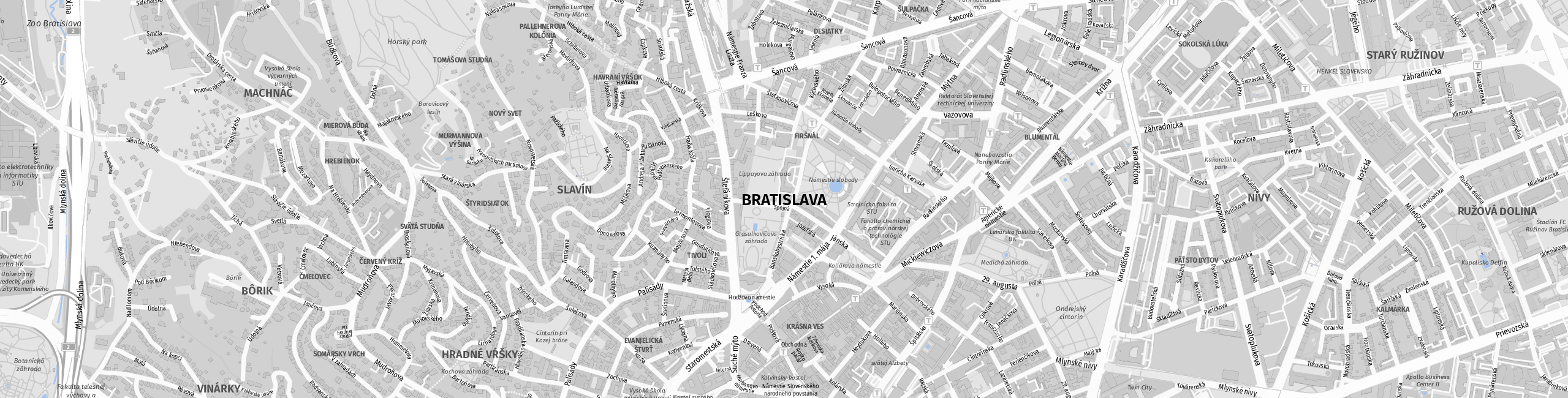 Stadtplan Bratislava zum Downloaden.