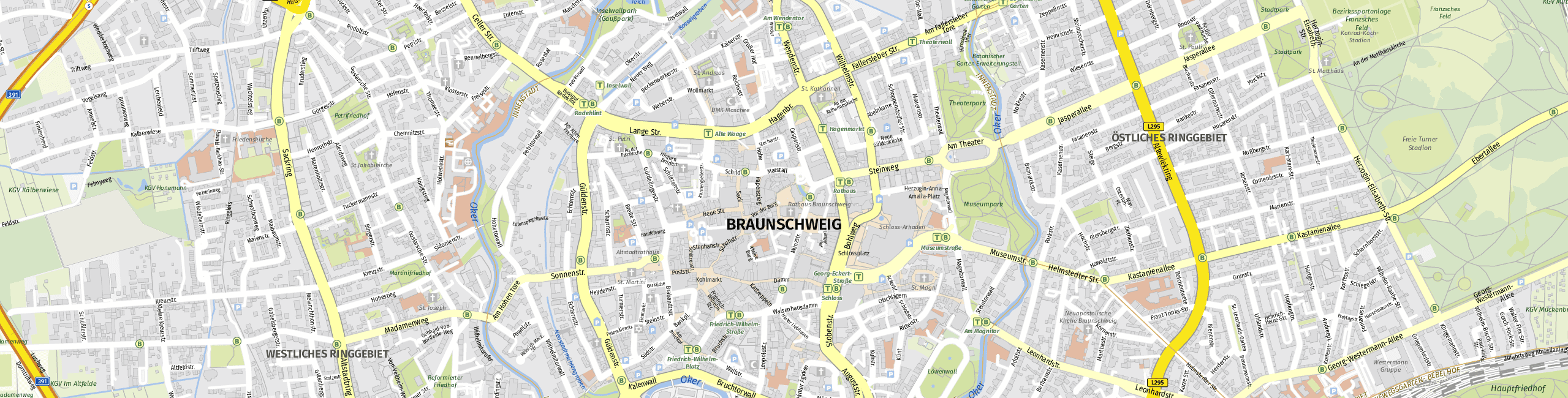 Stadtplan Braunschweig zum Downloaden.
