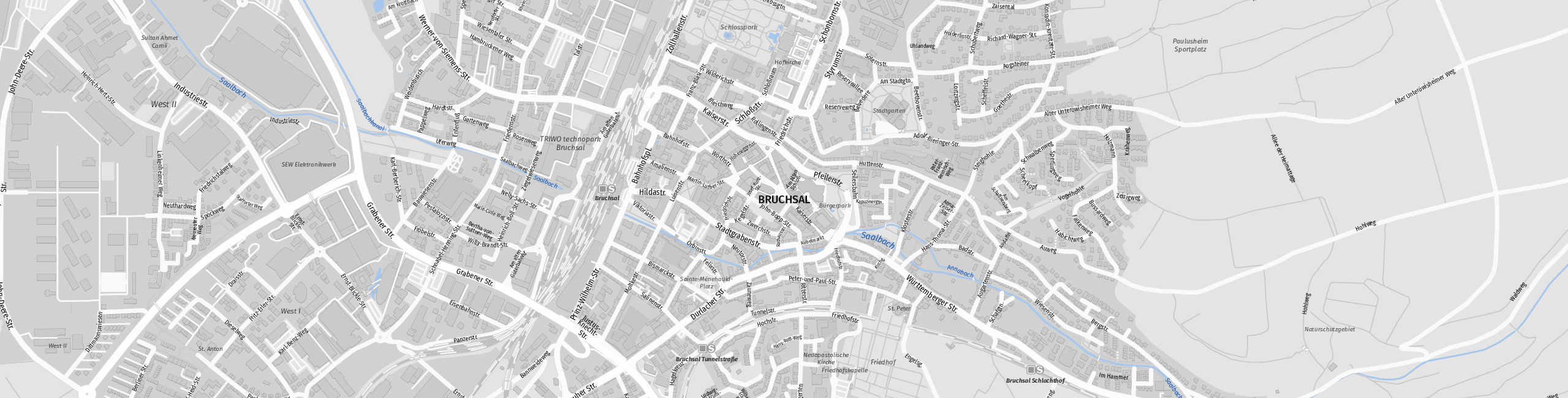 Stadtplan Bruchsal zum Downloaden.