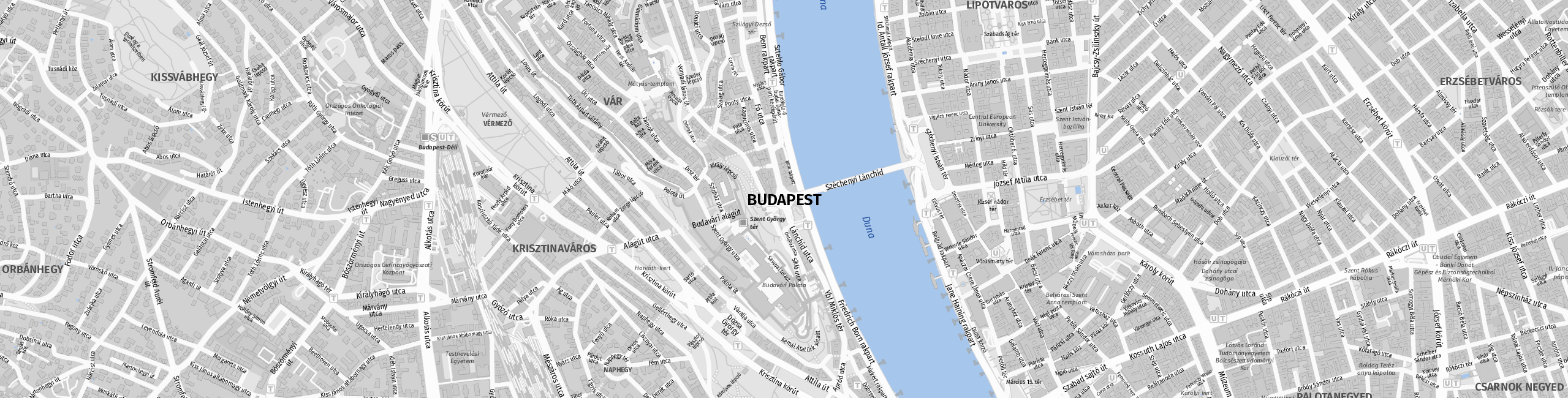 Stadtplan Budapest zum Downloaden.