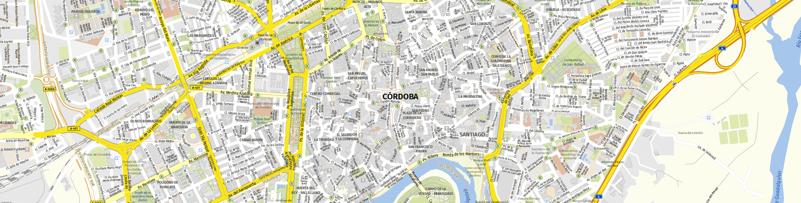 Stadtplan Córdoba zum Downloaden.
