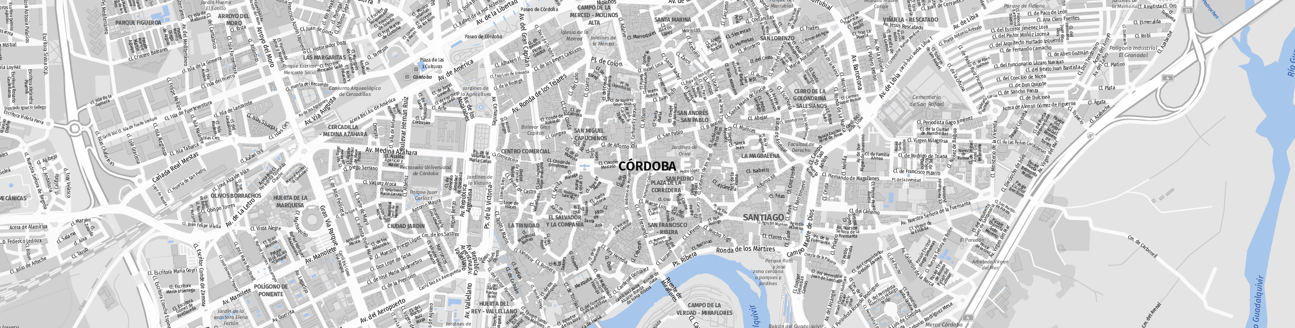 Stadtplan Córdoba zum Downloaden.