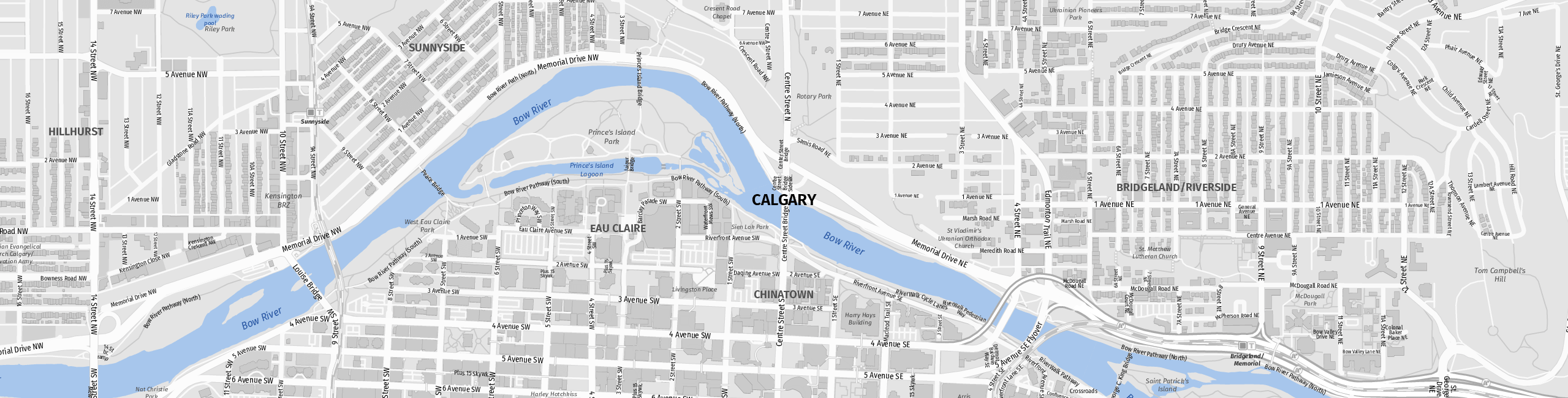 Stadtplan Calgary zum Downloaden.