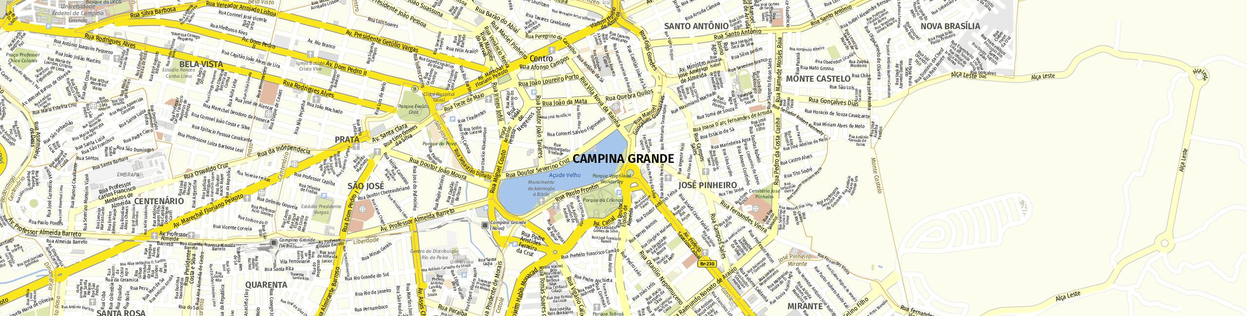 Stadtplan Campina Grande zum Downloaden.