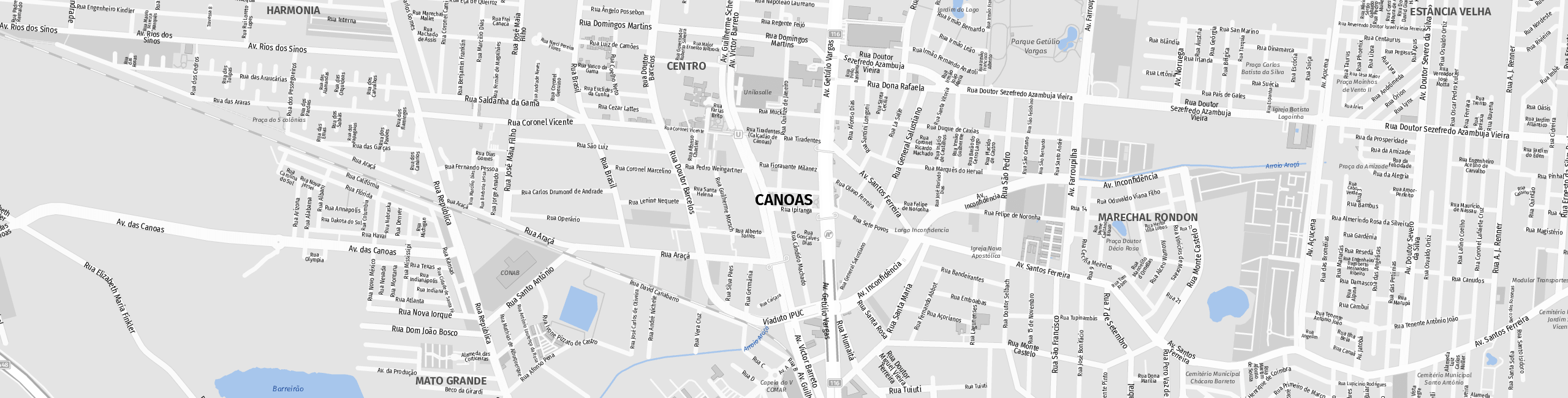 Stadtplan Canoas zum Downloaden.