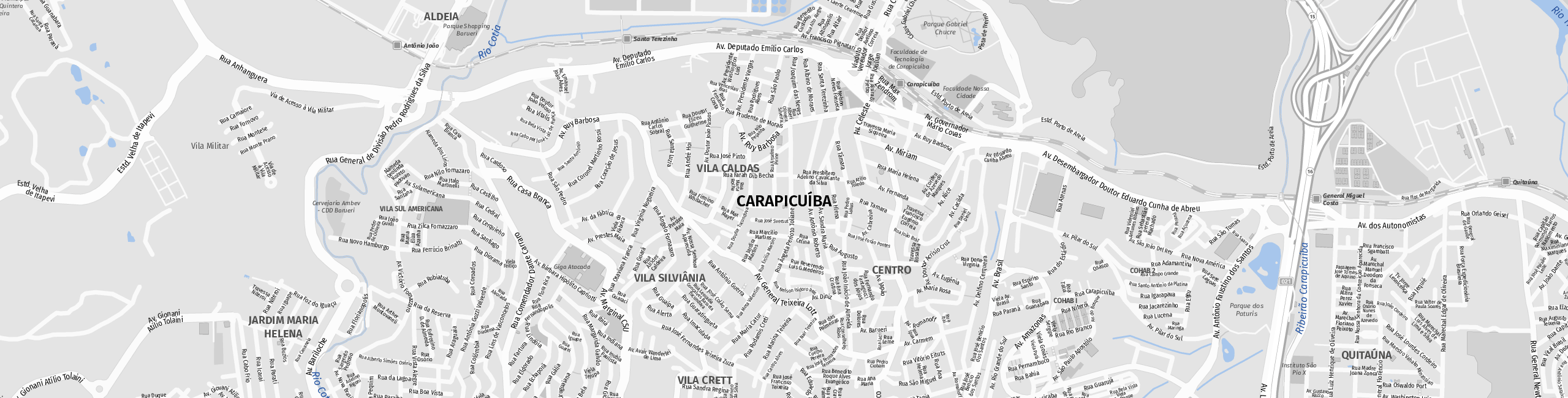 Stadtplan Carapicuíba zum Downloaden.