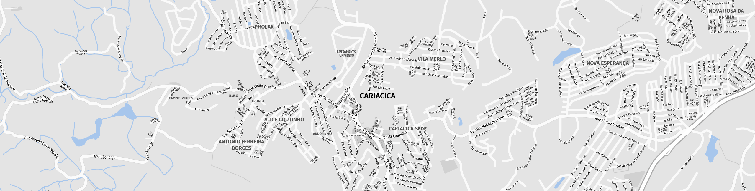 Stadtplan Cariacica zum Downloaden.