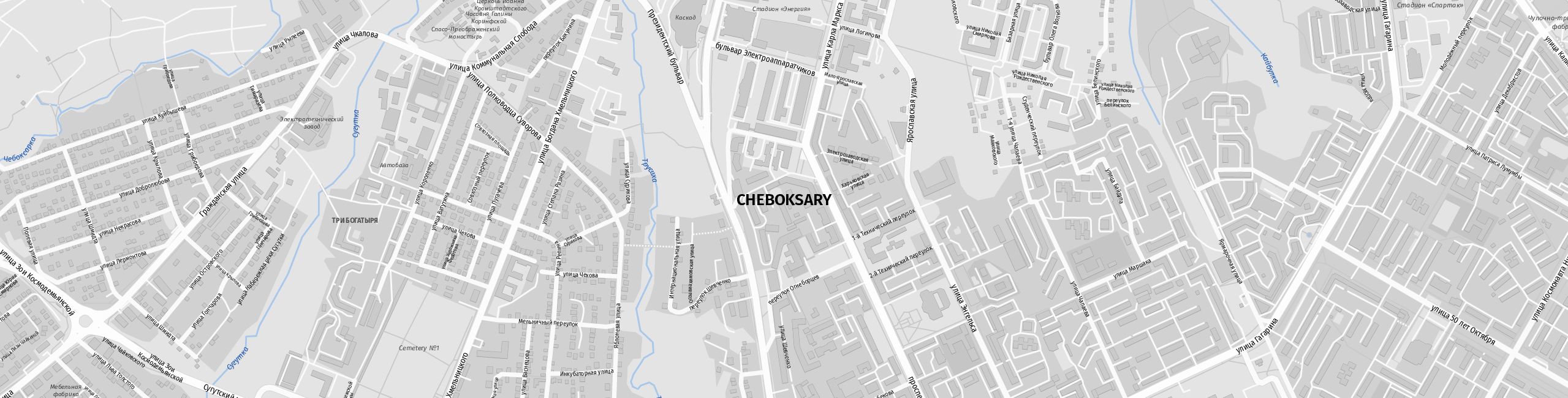 Stadtplan Tscheboksary zum Downloaden.
